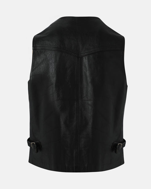 Faux Leather Vest